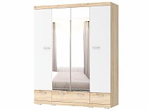 Шкаф с зеркалами Соната ШСЗ-1800 (Белый)